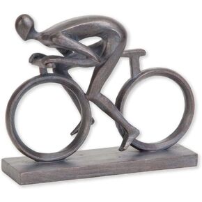 Bits and Pieces - Elegant 6-3/4" Bicycle Statue - Exceptionally Molded in Durable Polyresin - Impressive Home Décor Sculpture