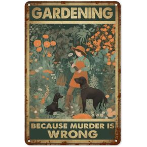 Gardening Metal Tin Sign Nostalgic Cute Vintage Retro Wall Decor Art For Home Garden Coffee Bar Kitchen 8 X 12 Inches Plaque Tin Sign