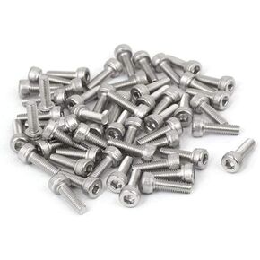 M3x10mm Thread 304 Stainless Steel Hex Socket Head Cap Screw Bolt DIN912 50pcs