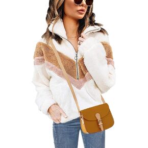 AKEWEI Womens Cozy Oversized Fluffy Fleece Sweatshirt Pullover Outwear Winter Jacket Coat in Kuwait