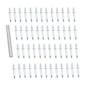 Double-Head Skirting Thread Seamless Nails Double Headed Nails Baseboard Nails Invisible Safety Screws Special Sleeve Tool for Nail -50PCS