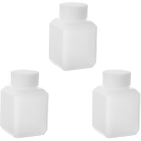 Aicosineg 3.38oz Translucent Plastic Square Reagent Bottle 1.61inch x 3.74inch (HxW) Sealing Liquid Storage Container Sample White Cap 10pcs
