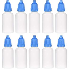 uxcell Plastic Dropper Bottles, 20ml/0.68 oz Empty Squeezable Dropper Bottle with Cap, Black, Pack of 20