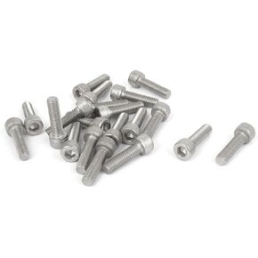 uxcell® M5x18mm 304 Stainless Steel Hex Key Bolt Socket Head Cap Screws 20pcs