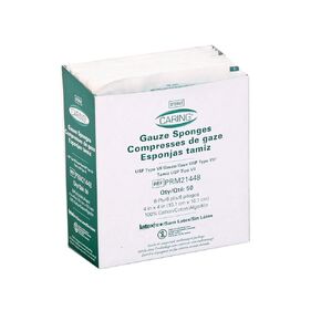 Medline Sterile Woven Gauze Sponges, USP Type VII, 4" x 4", 12-Ply, Ideal for Wound Dressing, in 2/Packs, Case of 1200