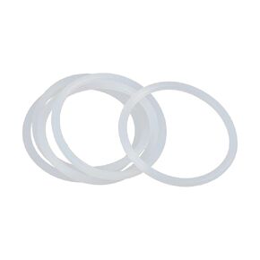 X AUTOHAUX Silicone O-Rings, 60mm OD 52mm ID 4mm Width VMQ Seal Gasket for Compressor Valves Pipe Repair, White, Pack of 5