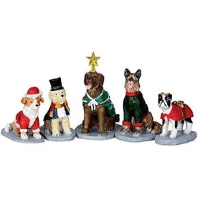 Lemax Village Collection Costumed Canines Set of 5 # 32126 by Lemax Village Collection