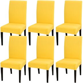 Stretch Chair Covers Set of 2 for Dining Room, 2 Pack Washable Kitchen Chair Protector for Party Wedding, Beige