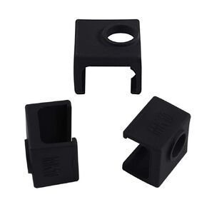 3D Printer MK10 Silicone Socks, Aokin 3 Pcs MK10 Heater Block Silicone Cover for Wanhao Duplicator i3 Makerbot 2 QIDI Tech Flashforge, Black