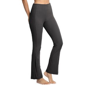 icyzone Women's Bootcut Yoga Pants, Ribbed Tummy Control Workout Flare Leggings for Gym Running Lounge