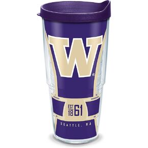 Tervis Made in USA Double Walled University of Washington Huskies Insulated Tumbler Cup Keeps Drinks Cold & Hot, 16oz, Spirit