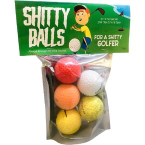 Sh*tty Balls for a Sh*tty Golfer - Funny novelty golf balls for Golfers - Randomly chosen, Guaranteed NOT to Improve Golf Game, includes 5 Golf Balls