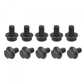 uxcell M5x25mm Hex Serrated Flange Bolts 10.9 Grade Carbon Steel Screws 25pcs