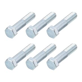 METALLIXITY Hex Bolts (3/8-24x2-1/2") 6Pcs, Grade 5 Carbon Steel Zinc Plated Partial Threaded, UNF Fine Thread Hex Head Screw Bolt - for Furniture Repair, Silver