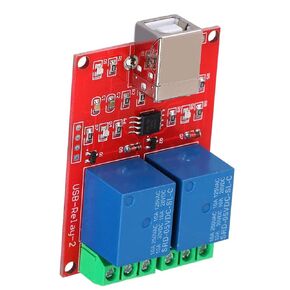 USB Switch Module, 2-Channel 5V Computer USB Smart Switch Controller, PC Relay Drive Module Expansion Board, Relay Module, PC Relay Switch