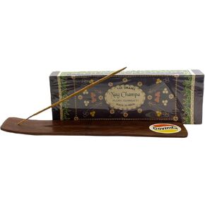 Govinda Incense Stick Holder Bundled with Flora Nag Champa Agarbatti (50 Grams)