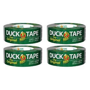 Duck The Original Tape Brand Duct Tape, 4 Rolls, 1.88 Inch x 45 Yards Each, Silver, 394468