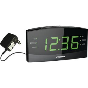 SYLVANIA Unknown SCR1989BT 1.8" Jumbo Digit Clock with AM/FM Radio, Bluetooth and Dual Alarm, Black