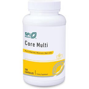 Klaire Labs Core Multi - Multimineral & Multivitamin Supplement with No Iron - Vitamins & Chelated Minerals with Natural Mixed Carotenoids, Vitamin C & E - Multivitamins for Men & Women (120 Capsules)