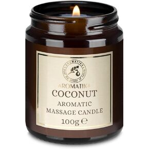 Scented Massage Candle Coconut - Soy Wax Candle 3.5Oz - Relaxing Massage Candle - Blend of Coconut & Almond Oils - Skin Care - Calming - Beauty - Aromatherapy