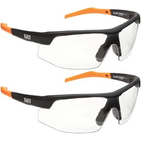 Klein Tools Safety Glasses, PPE Protective Eyewear with Semi Frame, Scratch Resistant and Anti-Fog, Gray Lens