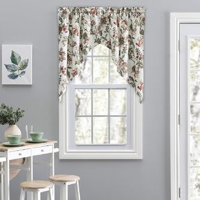 Ellis Curtain Madison Floral Tailored Swag, 56" x 36", Brick