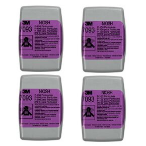 3M 7093 P100 HEPA Particle Filter 4/PK (2 pair)