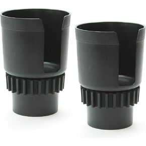 Gadjit CUP KEEPER 2.0 (2 PK) Cup Holder Adapter w/Adjustable Base for Hydro Flasks 18 21 24 oz, Yeti Tumbler 20 & 30 oz, Coffee & Travel Mugs 28 oz, Fits up to 3.25" diameters Black