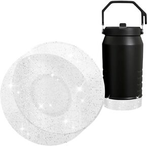 Glitter Silicone Boot, Compatible with Stanley 64oz IceFlow Flip Tumbler with Straw,Sleeve Cover for Stanley 64oz Water Bottle Jug,Anti-Slip Bottom Protective for Stanley Accessories