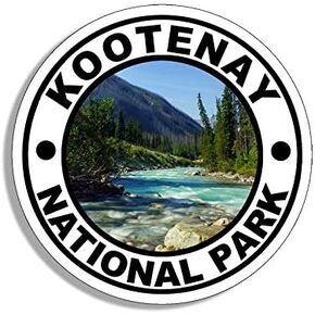 Round Kootenay National Park Sticker (Travel rv Hike bc Canada (3 inch)