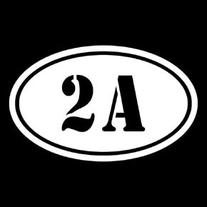 2A 2nd Amendment Vinyl Decal Sticker Car Truck Van SUV Window Wall Cup Laptop - One 5.5 Inch White Decal- MKS0675