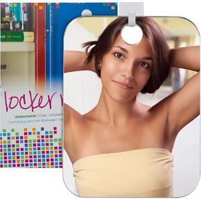 Locker Mirror for Office, Gym, or School | Full-Face Travel-Friendly Mirror with Convenient Handheld Option | Hanging Locker Mirror includes Removable Adhesive Hook