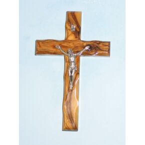 Wall Cross Crucifix Olive Wood Bethlehem Holy Land Jerusalem 5 Inches