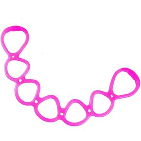 7 Rings Stretch Exercise Band, Portable Silicone Elastic Resistance Band Pilates Flexbands Yoga Stretching Strap Physical Therapy Rehab Belt, Home Gym Workout Equipment for Full Body Exercise