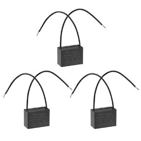 uxcell Ceiling Fan Capacitor CBB61 4.7uF 250V AC 2 Wires Metallized Polypropylene Film Capacitor 38x28x18mm for Electric Fan Pump Motor Generator 3Pcs