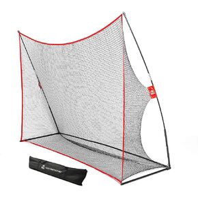 Practice Golf Hitting Net by Day 1 Sports - Large 10’ x 7’ - Portable Carry Bag - Indoor or Outdoor Use - Quick and Easy Assembly - Durable Golf Practice and Training Equipment, Personal Driving Range