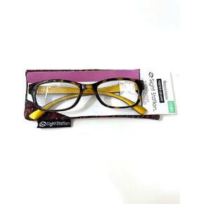 Foster Grant reading glasses, sight station Heather tort Gold +1.50