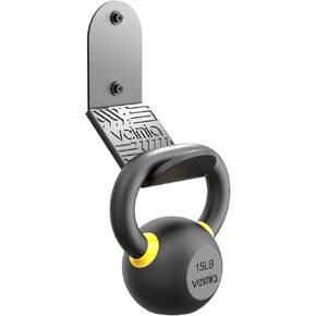 Kettle Bell Wall Rack, Wall Mounted Kettle Bell Storage Hanger, Gym Storage Mount for many Size Kettlebell, Kettlebell Rack with rubber mat is choice for home or commercial gyms
