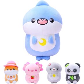 8" Mushroom Panda Stuffed Animals - Cute Panda & Soft Plush Toys, Panda Plush for Girls, Fluffie Stuffies Throw Pillow Decoration Gift for Baby Girls Boys