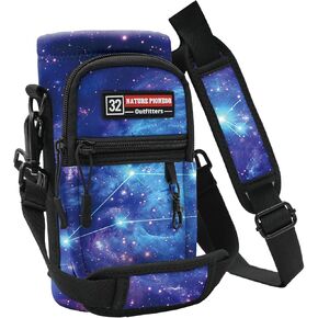 NATURE PIONEOR Water Bottle Carrier Holder Sleeve with Adjustable Strap 32 oz, Insulated Water Bottle Holder Sling Bag