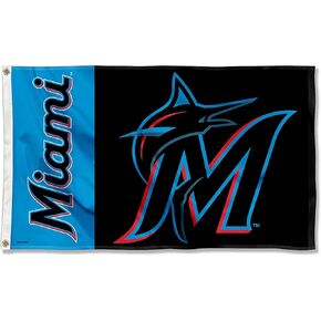 Miami Marlins Panel 3x5 Foot Grommet Banner Flag