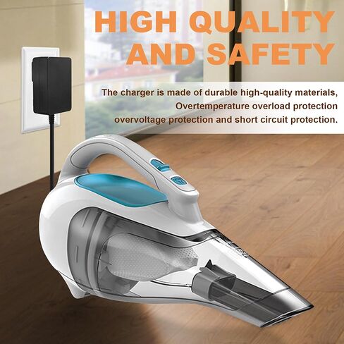 شاحن مكنسة يدوية 15 فولت لبلاك اند ديكر 90627870 Dustbuster مكنسة كهربائية محمولة HHVI315JO42 HFVB315J22 HHVI320JR02 S003AQU1500015 شاحن سلك الطاقة in Kuwait