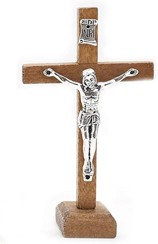 ZhangyiHot Crucifix Wall Cross Wooden Catholic Cross With Stand Religious Christian Standing Cross Church Home Ornaments For Prayers Wall Crosses Accents(ZS319) in Saudi Arabia