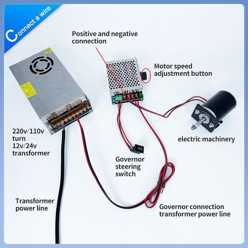High Torque DC Motor 12V/24V, DIY Project Quiet Motor Permanent Magnet Motor with Cable Connector for Electric Motors and Generators, 30W CW/CCW 3500/7000RPM Motor (Round Shaft) in Saudi Arabia