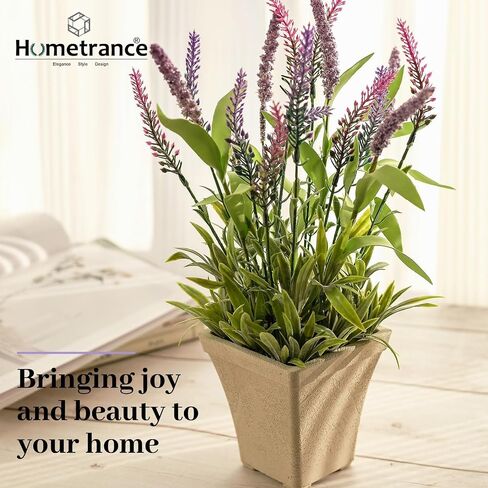 Artificial Flowers Potted, 12.2'’ Flower Arrangement w/Daisy & Lavender in Metal Pot, Fake Plants for Home Wedding Restaurant Dinner Decoration Shelf Table, White & Green in Saudi Arabia