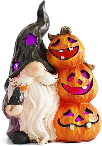 Hodao Halloween Gnome Pumpkin تماثيل رائعة للخريف السويدي Elf Dwarf - زخارف اليقطين للطاولة لديكور المنزل الداخلي - إضافة مثالية لديكور الهالوين الخاص بك (اللون 1) in Saudi Arabia