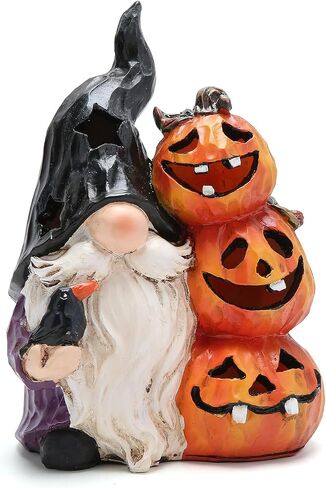 Hodao Halloween Gnome Pumpkin تماثيل رائعة للخريف السويدي Elf Dwarf - زخارف اليقطين للطاولة لديكور المنزل الداخلي - إضافة مثالية لديكور الهالوين الخاص بك (اللون 1) in Saudi Arabia