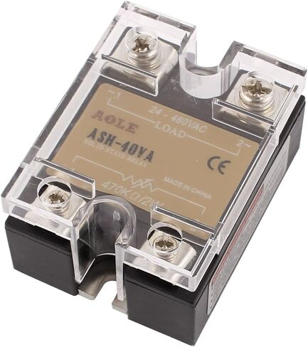 Uxcell ASH-40VA 470Kohm 2W إلى 24-480VAC 40A مرحلة واحدة الحالة الصلبة تتابع المقاومة الجهد المنظم in Kuwait