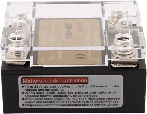 Uxcell ASH-40VA 470Kohm 2W إلى 24-480VAC 40A مرحلة واحدة الحالة الصلبة تتابع المقاومة الجهد المنظم in Kuwait