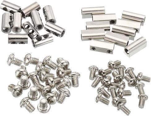 PATIKIL Wire Rope Clips, 1 Set/20Pcs Steel Cable Clamps 3mm 3.5mm Double Holes Wire Lock Rope Fittings Clip with M3/M4 Screws for Cable in Saudi Arabia